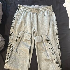Gray Nike jogger sweatpants
